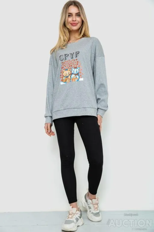 Купити Батник женский, цвет серый, 129R1424-99