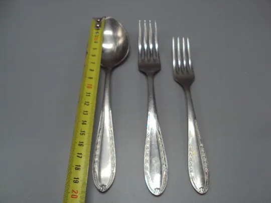 Купити Столовые приборы ложка и вилки столовая и десертная ДСС нерж цветы колокольчики нержавейка №18620в