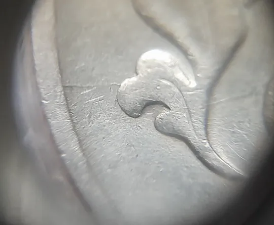 (5474) 25 копійок 1994 1ББм розкол на аверсі від канту через лівий нижній листок до тризуба (25 копеек 1994 1ББм брак) Продаж