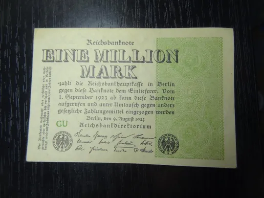 1 мільйон марок Німеччина 1923 Ціна