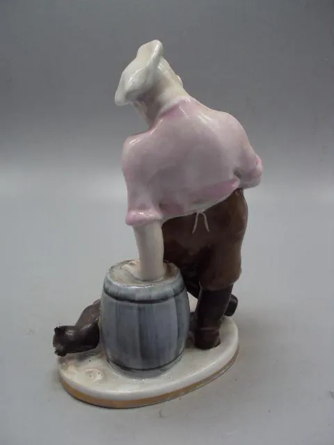 Фигура фарфор статуэтка ЛФЗ кот и повар басня Крылова высота 17,5 см №13926 Характеристики