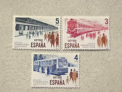фото, Серія поштових марок Іспанія " Транспорт " 1980 рік **