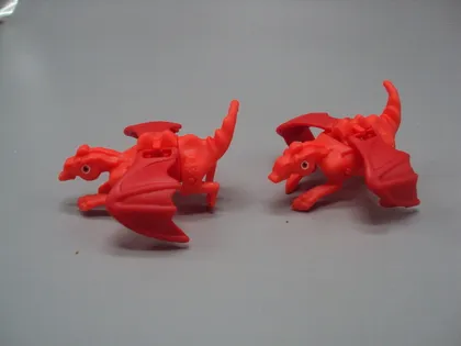 фото, Фигурка киндер сюрприз VQ094 Ferrero дракон на палец дракончик лот 2 шт №18617л