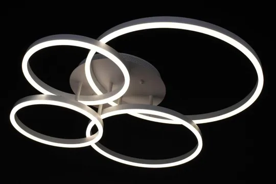 Люстра светодиодная потолочная LED светильник для квартиры на потолок лэд с пультом 27779 Белый 13х Продаж