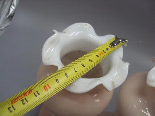 Купити Ваза бежевая стекло бежевый цвет с молочным высота 22,7 см, диаметр 8,8 см лот 2 шт №10923