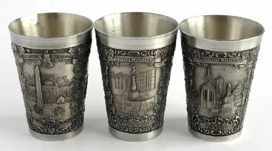Олов&#039;яні келихи 3 шт., колекція №7, Zinn95%, Germany Продаж