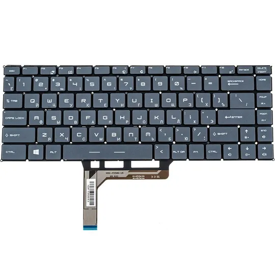 Купити Клавіатура для ноутбука MSI (GS65) rus, dark gray, без фрейма, підсвічування клавіш(оригінал)