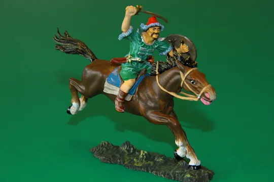 ГУН ІЗ МЕЧЕМ-САБЛЕЮ монголо-татарин №8761 ELASTOLIN 70мм ФРН Ціна