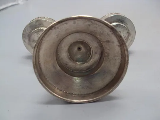 Солонка спецовник серебро 925 проба вес 80,45 г высота 13 см, длина 11,4 см, диаметр 4,1 см №13967 Де купити