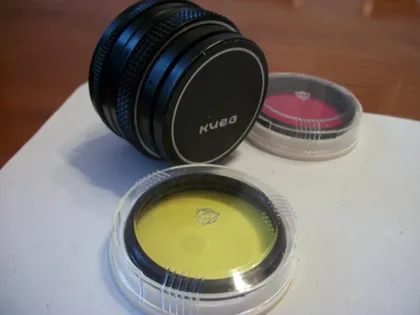 фото, Объектив [Новый] Гелиос-81Н , МС,  крышка передняя и Два светофильтра