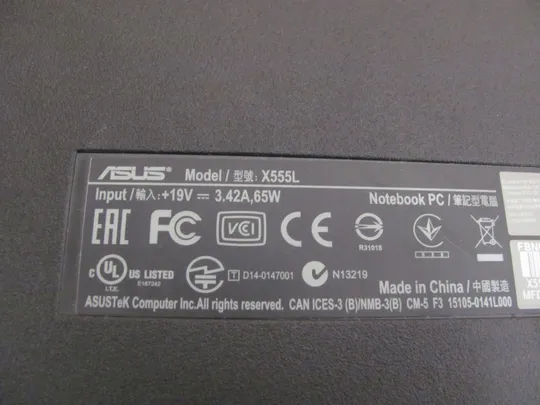 1187 Asus X555L 15.6&quot; HD i3 5005u 2.0Ghz / 8Gb / 240ssd / Nvidia GeForce 920m 2Gb 64bit / WebCam + блок живлення! На торгах