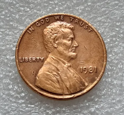 фото, (8157 ря) 1 цент 1981 США (без мітки монетного двору)