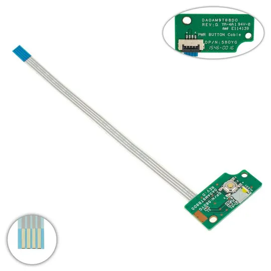 Плата с кнопкой включения для ноутбука DELL (7557 7559 5577 5576 5776 P57F2), (da0am9tb8d0 0GRN8) Ціна