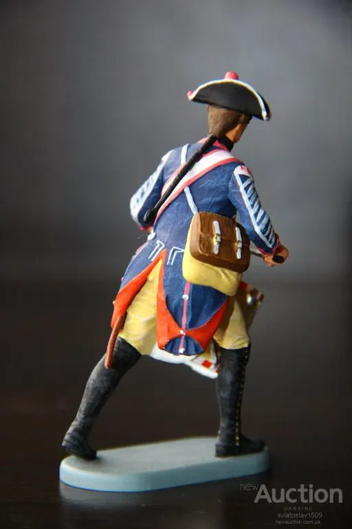 американец пруссак БАРАБАНЩИК PREISER ELASTOLIN 70мм ФРГ №54134 Інтернет-аукціон