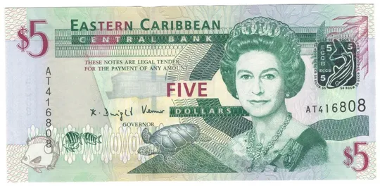 5 доларів 2008 року UNC Східні Каріби Ціна