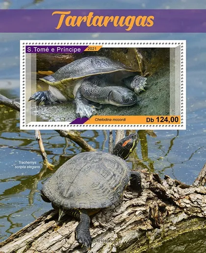 фото, Сан Томе и Принсипи - Черепахи - 2021. Чистый полный красивый комплект. MNH.