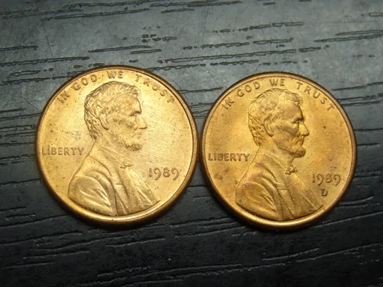 1 цент 1989 США (два різновиди) Ціна