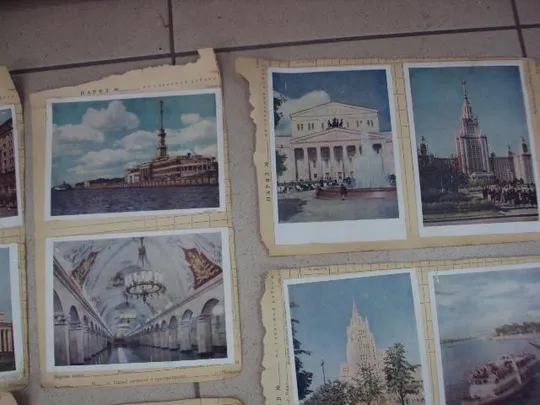 открытка москва 24 шт склейка на листе 7 листов шагина 1955 №12342 З аукціону