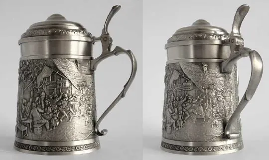 Антикварний олов'яний кухоль бокал Festtag 850 мл Німеччин Де купити