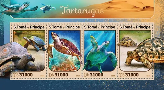 Купити Сан Томе и Принсипи -   Черепахи - 2016. Чистый полный красивый комплект. MNH.