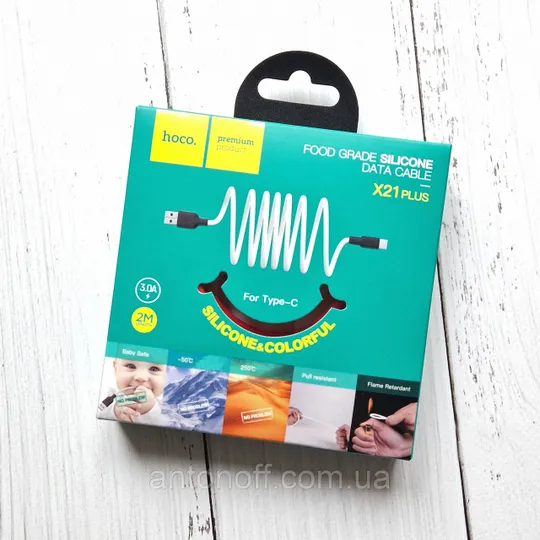 Купити Кабель Hoco X21 Plus Silicone Cable Type-C силіконовий (2м 3A) Червоний