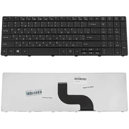 Клавіатура для ноутбука ACER (AS: E1-521, E1-531, E1-571, TM: 5335, 5542, 5735, 5740, 5744, 7740, 8571, 8572) ukr, black Ціна