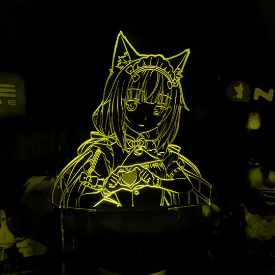 Акриловий світильник-нічник Nekopara жовтий tty-n001888 Ціна