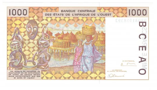 Купити 1000 франків 1997 року UNC Западна Африка А - Кот-Д'Івуар