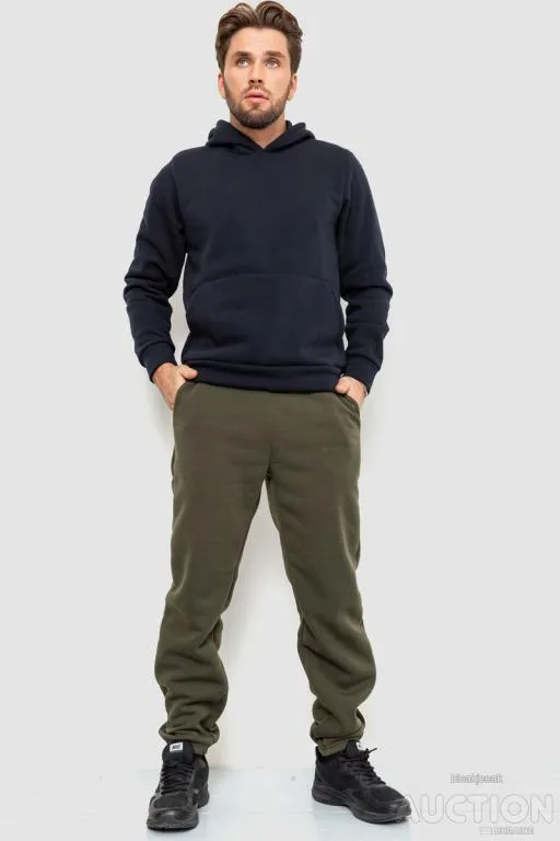 Купити Спорт штаны мужские на флисе, цвет хаки, 241R001