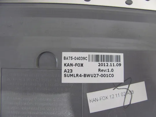549-23 Кришка панель палмрест тачпад клавіатура робоча BA75-04039C для SAMSUNG NP530 530U NP530U4C оригінал З аукціону
