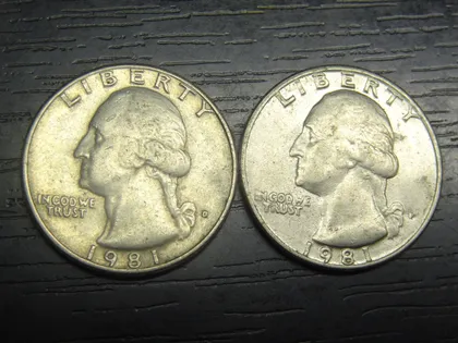 фото, 1/4 долара 1981 США (два різновиди)