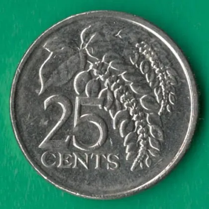 фото, 25 центів 2012 року Тринідад і Тобаго [КВ]