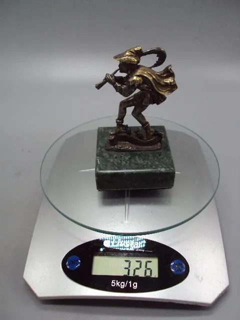 Фигурка серебро на подставке Rattenfanger von Hameln Нильс и крысы сказка Волшебная дудочка №14272 Продаж