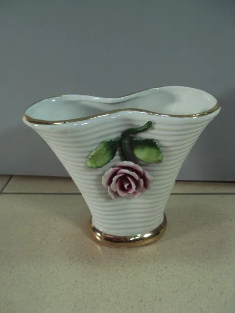 Ваза карандашница фарфор с цветком розой Германия высота 13,5 см,длина 15,8 см (№ 940) Ціна