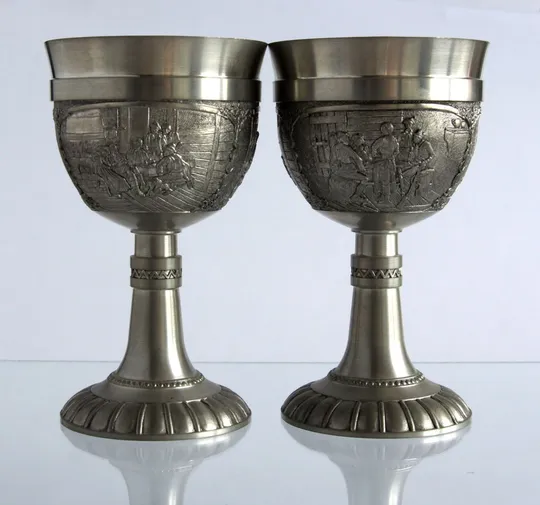 Келихи бокали рьомери Мисливці 2 шт 150 мл олово DNL Germany №2 Fv8 Ціна