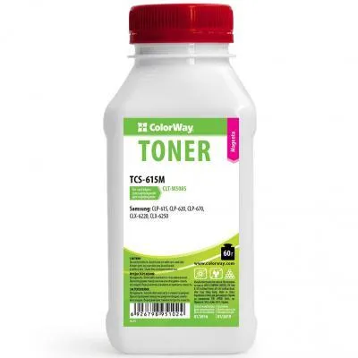 Тонер SAMSUNG CLP-615/620ND/670ND Magenta 60g ColorWay (TCS-615M) Ціна