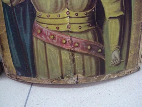 Икона святой Архистратиг Михаил в киоте 50,8 х 43 см, сама икона 39,5 х 29,5 см №14 Характеристики