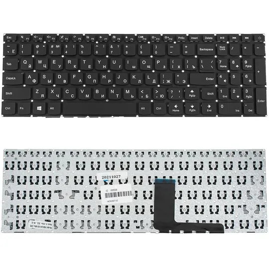 Купити Клавіатура для ноутбука LENOVO (IdeaPad 110-15ACL) rus, black, без фрейма