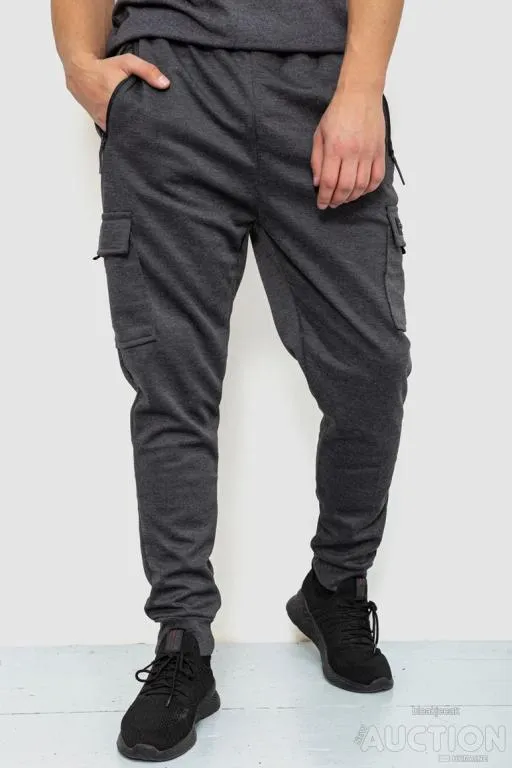 Спорт штаны мужские, цвет темно-серый, 244R41616 Ціна