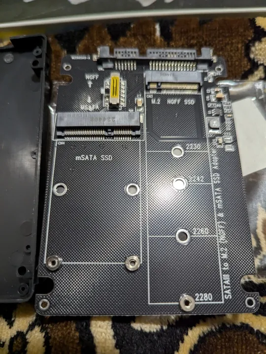 Купити Адаптер корпус SATA 2.5&quot; для mSATA та M2 NGFF 2280 2260 2242 2230 SSD