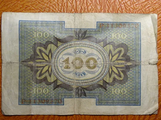 Купити 100 марок Німеччина 1920 (літера M, 8 цифр)