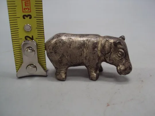 Купити Фигура миниатюра статуэтка бегемот гиппопотам серебро 925 проба вес 50,18 г высота 2,1 см №14426