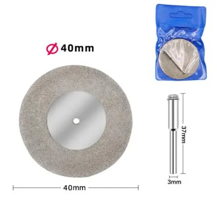 Диск отрезной алмазный D40 мм с держателем. Для Dremel,бормашин,граверов. Ціна