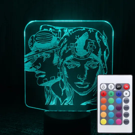 Акриловий світильник-нічник з пультом 16 кольорів ДжоДжо tty-n001540 Ціна