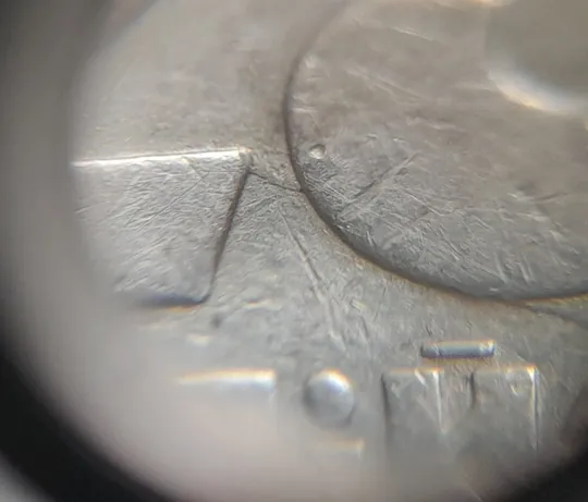 Купити (7148) 25 копійок 1992 3БАм тріщина на реверсі + "привид" на аверсі (25 копеек 1992 3БАм брак)