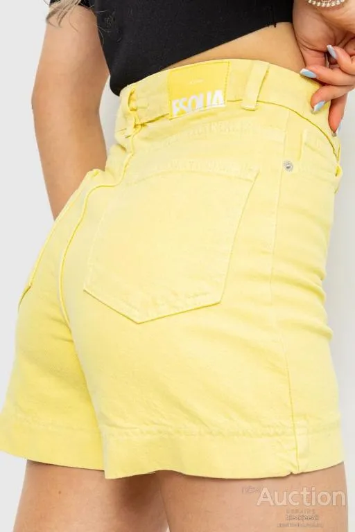 Джинсовые шорты, цвет желтый, 214R245 Продаж