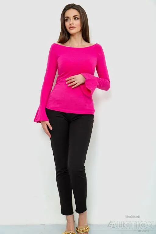 Купити Кофта женская однотонная, цвет розовый, 244R201-1