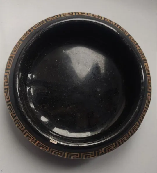 Керамический сосуд/баночка распись настоящим 24к золотом,ручная работа,Греция ft325 З аукціону