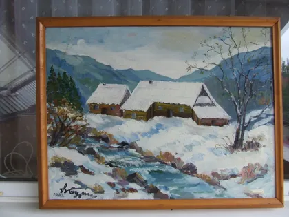 фото, Закарпатская школа Бурч В.. х.м. 80х60 см.1992 гг. Ужгород .