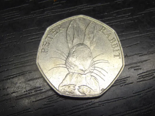 50 пенсів 2016 Британія  Кролик Пітер Ціна